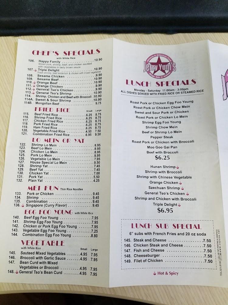 Jerry Yum's Menu image 1